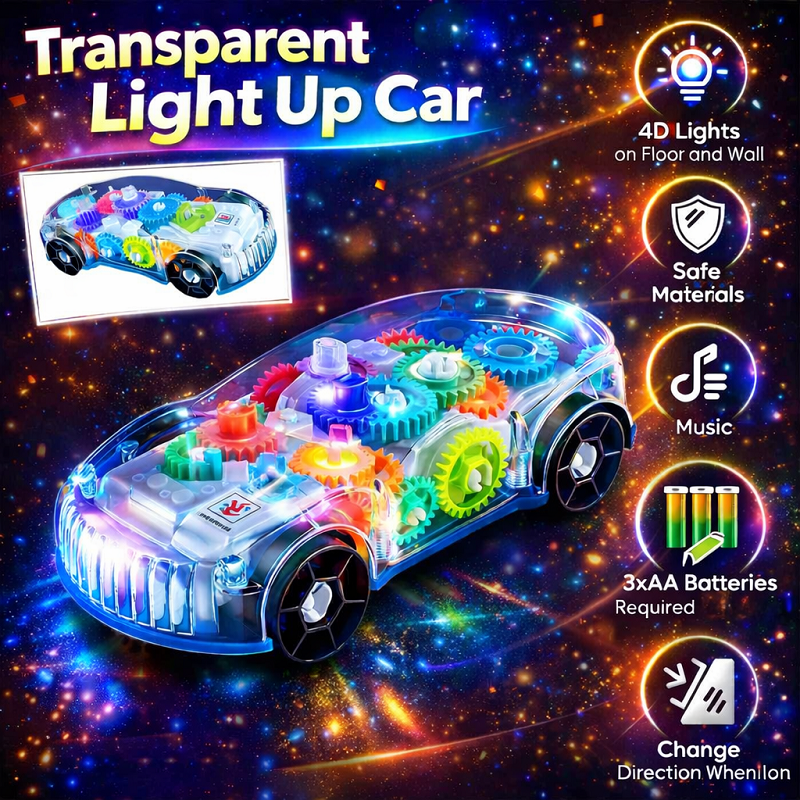 Transparent Electric Gear Racing Car